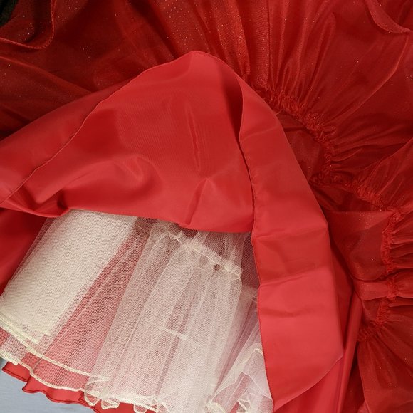 Red Strapless sparkle Prom Dress by Mike Benet Formals small Vintage! EUC! - Picture 6 of 17